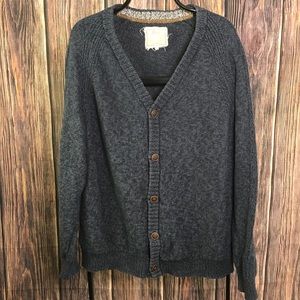 BASS Blue Button Down Cardigan Sweater XL 1290